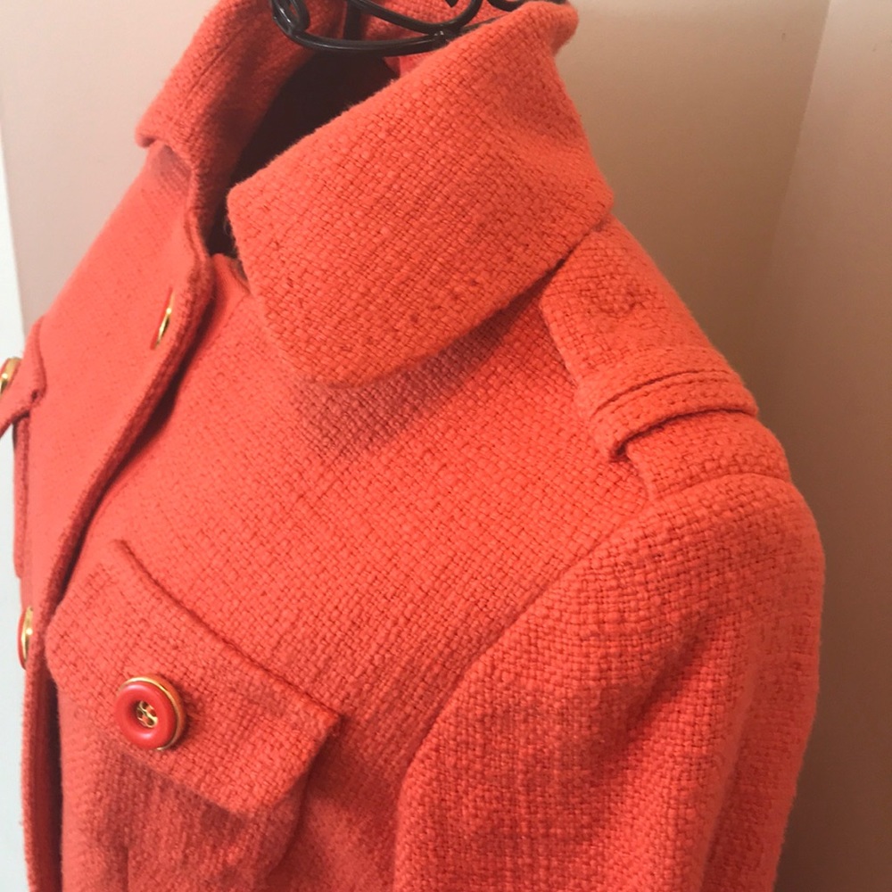 Etcetera Orange 4-Button Jacket 4-Pockets Size 4 - image 7